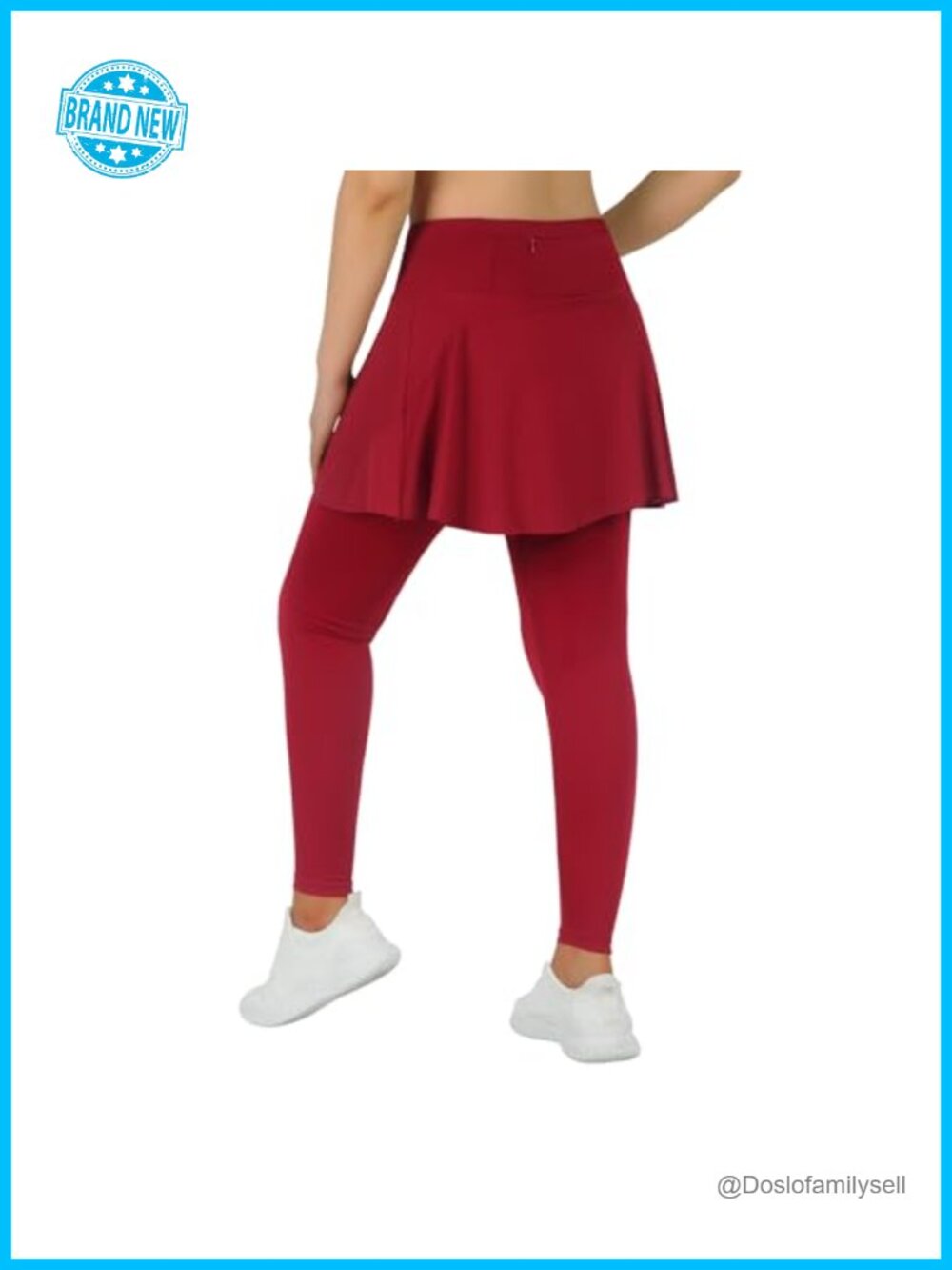 High Waisted Skirted Leggings with Pockets for Tennis Golf Running Active Skirt